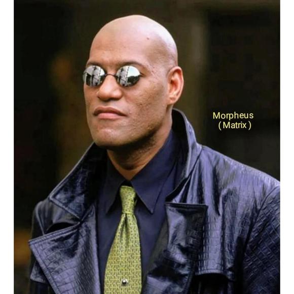 Clip On Nose Glasses Round Rimless Matrix Morpheus Sunglasses Mini Frameless - Picture 5 of 5